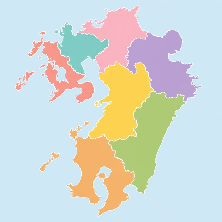 九州の地図