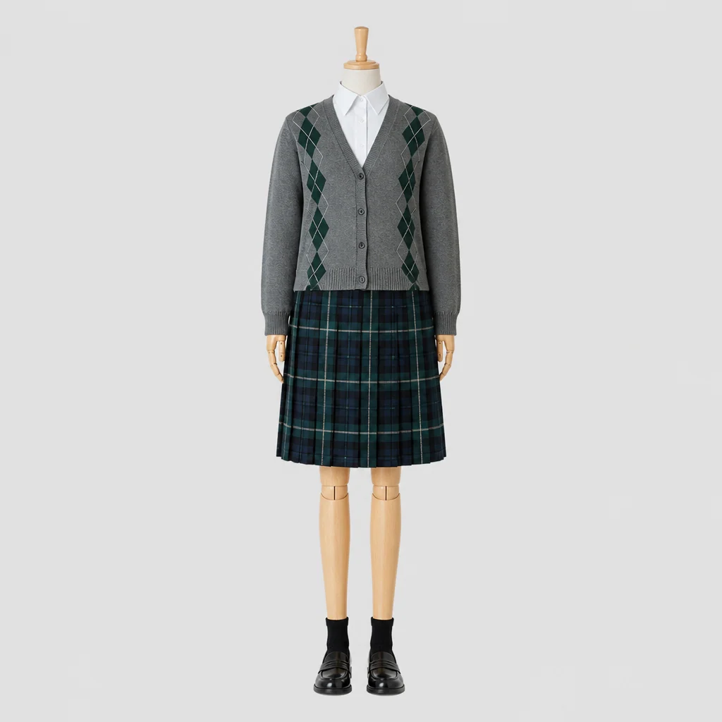 桜の聖母学院高校の女子の制服のイメージ