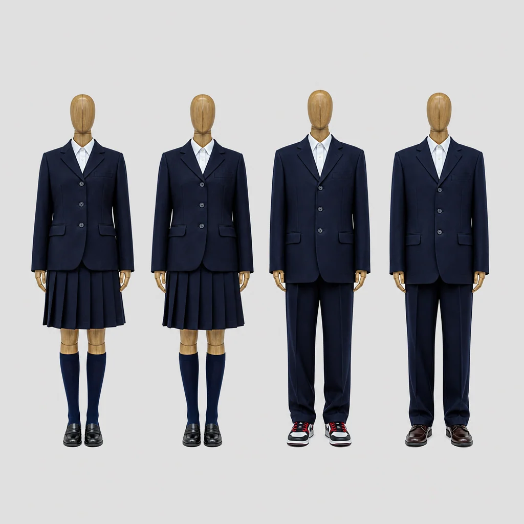 結城第一高校の制服のイメージ