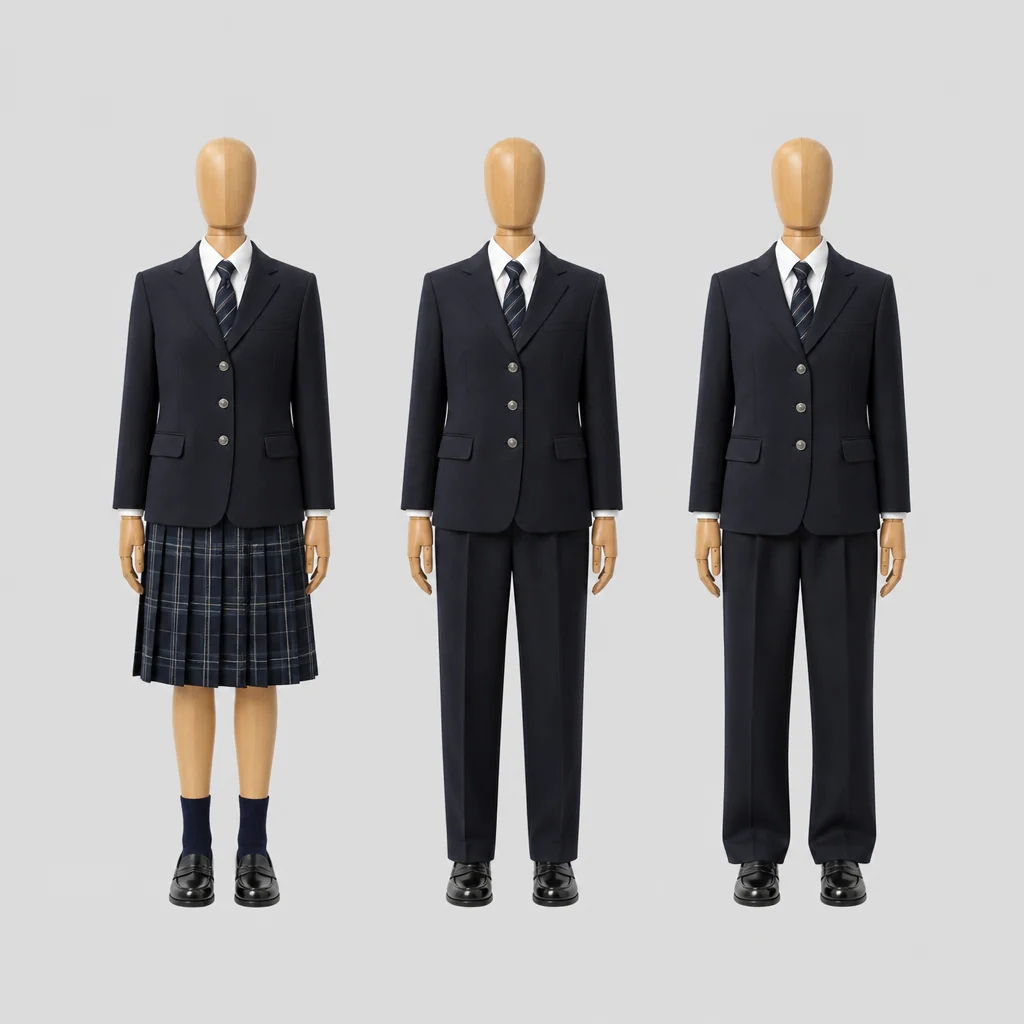 日光明峰高校の制服のイメージ
