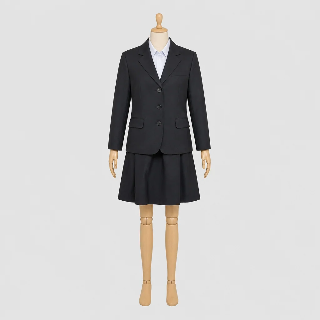 商業高校の女子の制服のイメージ