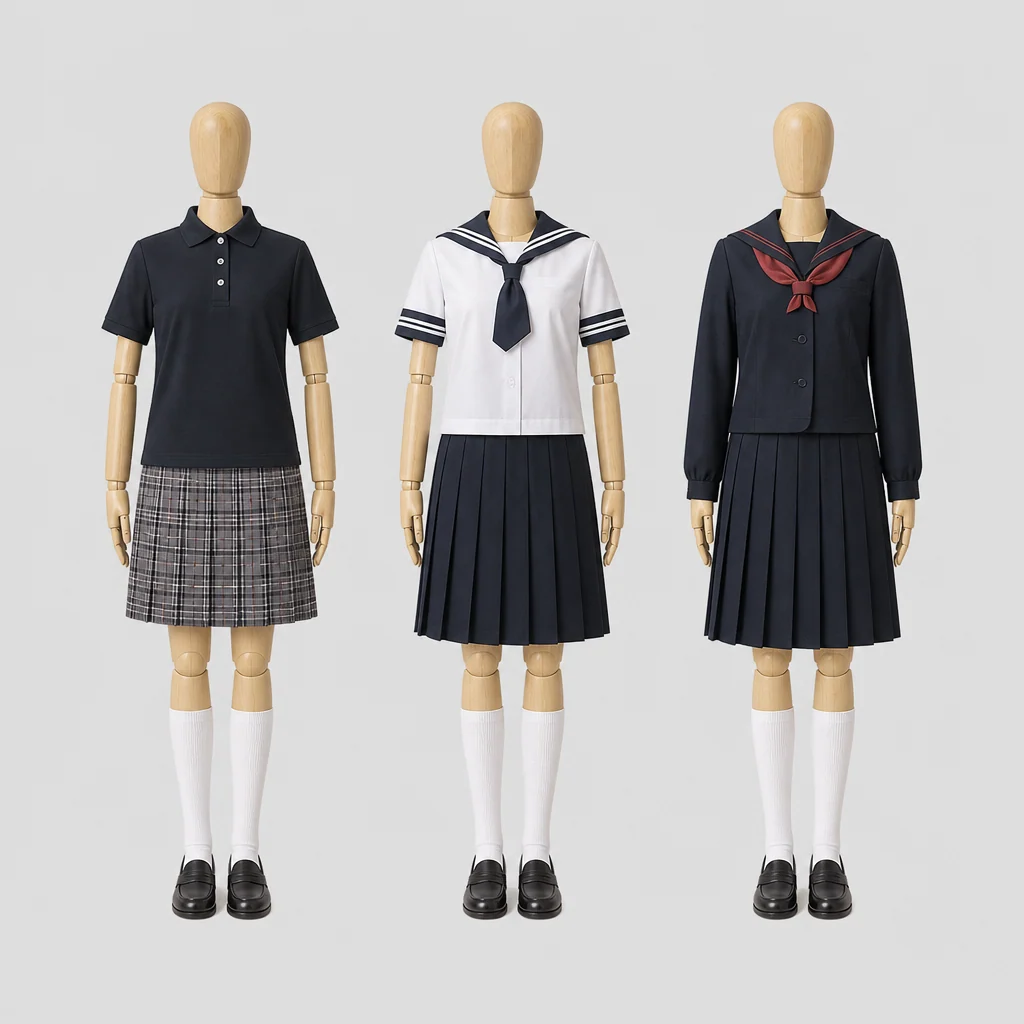 山梨英和高校の制服のイメージ