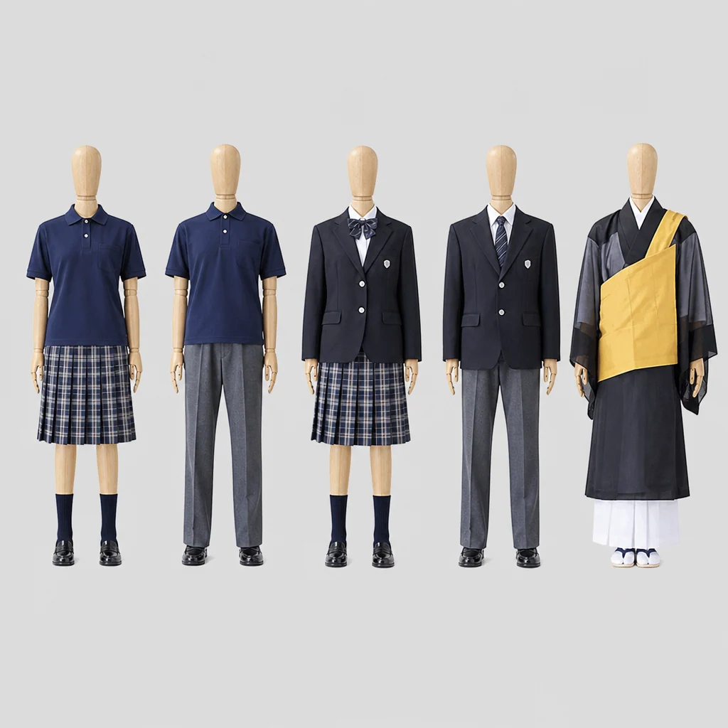 身延山高校の制服のイメージ