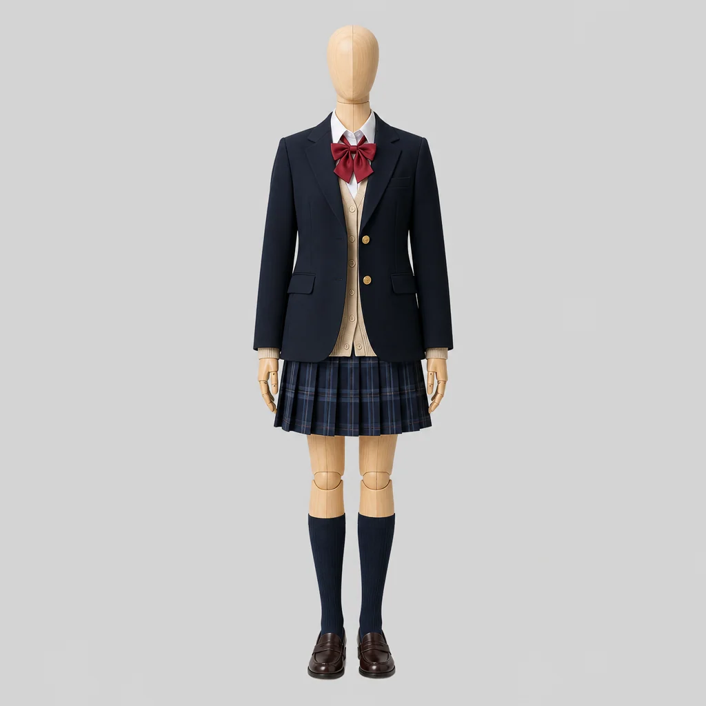 長野県中野西高校の女子の制服のイメージ