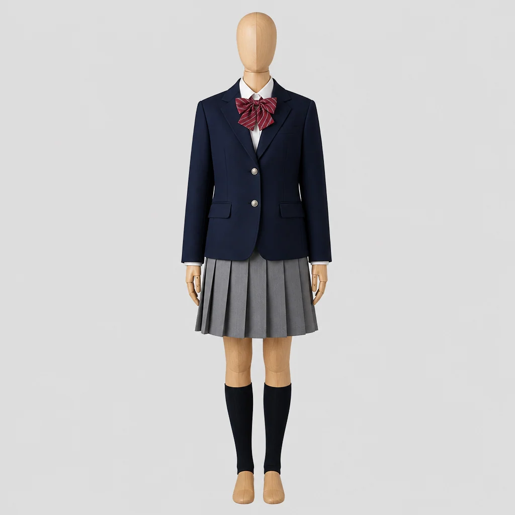 長野県白馬高校の女子の制服のイメージ