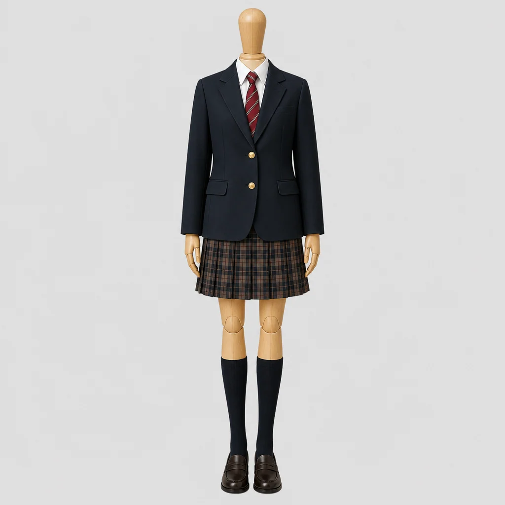 長野県北部高校の女子の制服のイメージ
