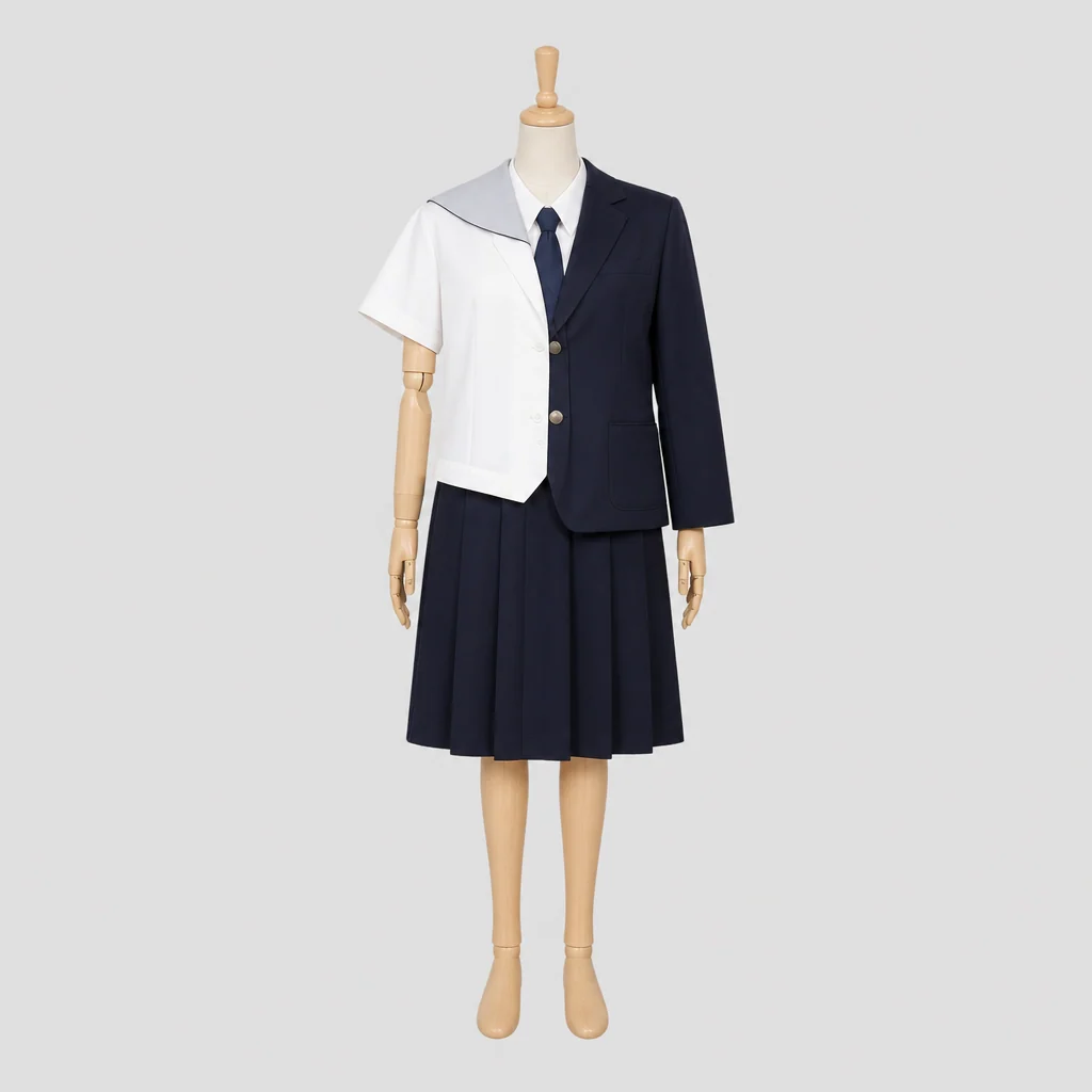 姫路飾西高校の女子の制服のイメージ