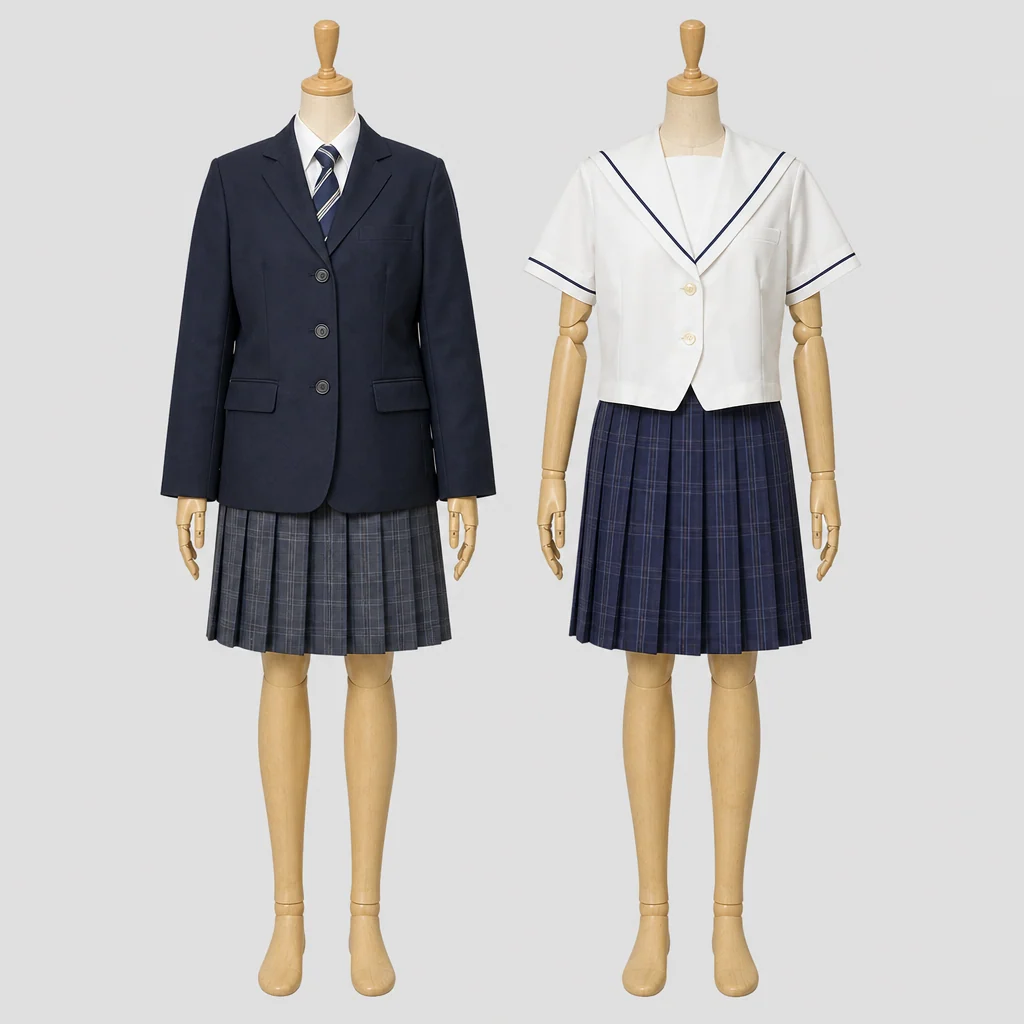 岡山芳泉高校の女子の制服のイメージ