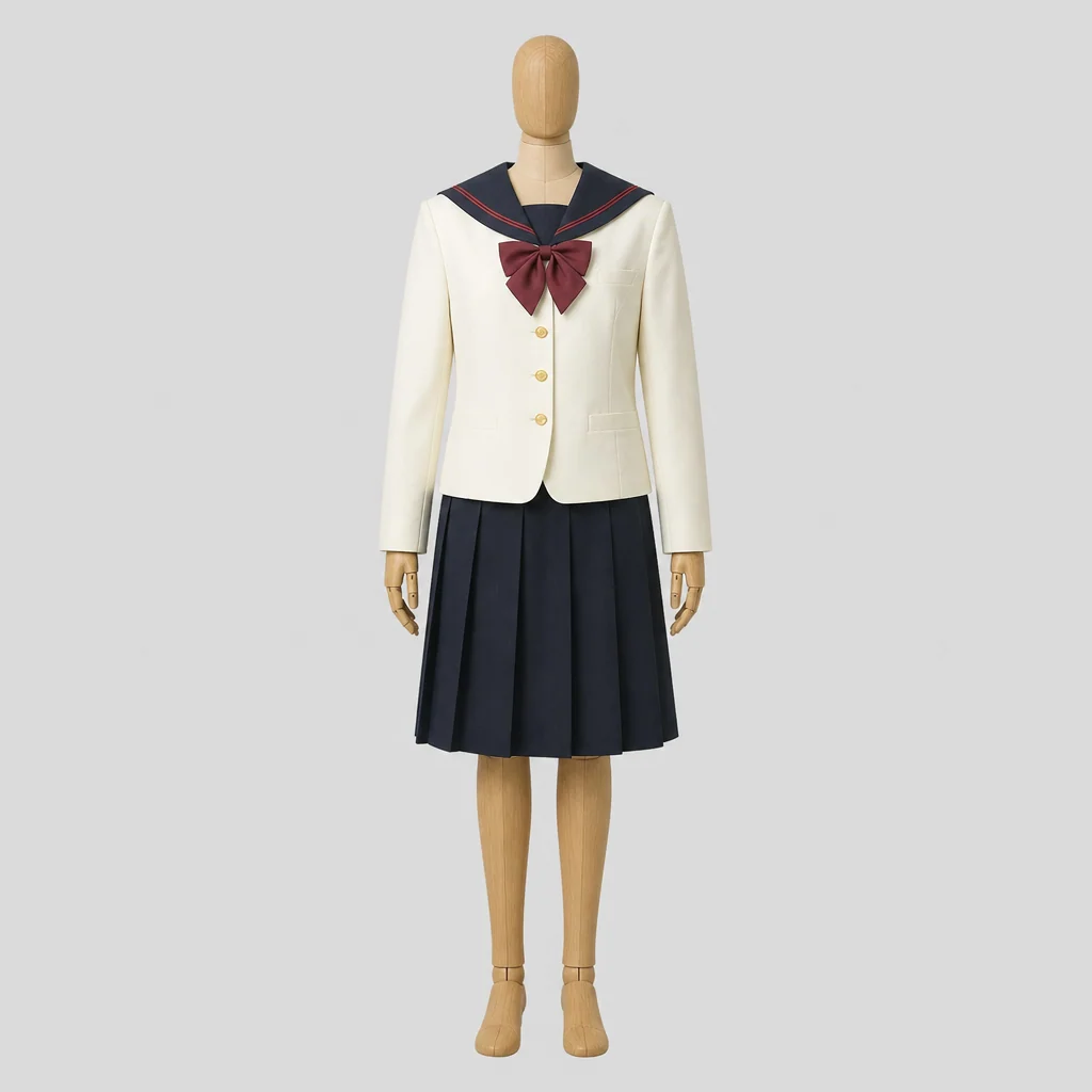 広島県立広島商業高校の女子の制服のイメージ