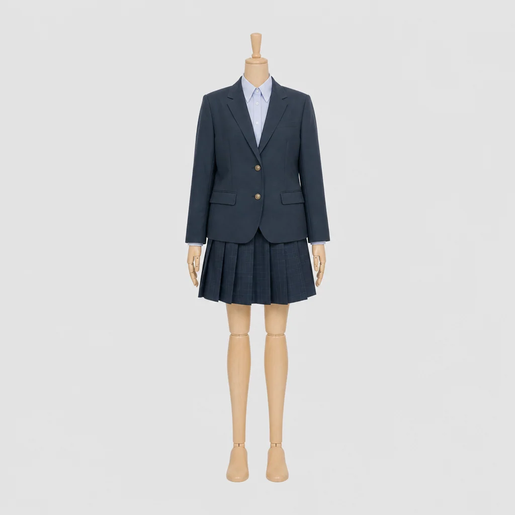 丸亀城西高校の制服のイメージ
