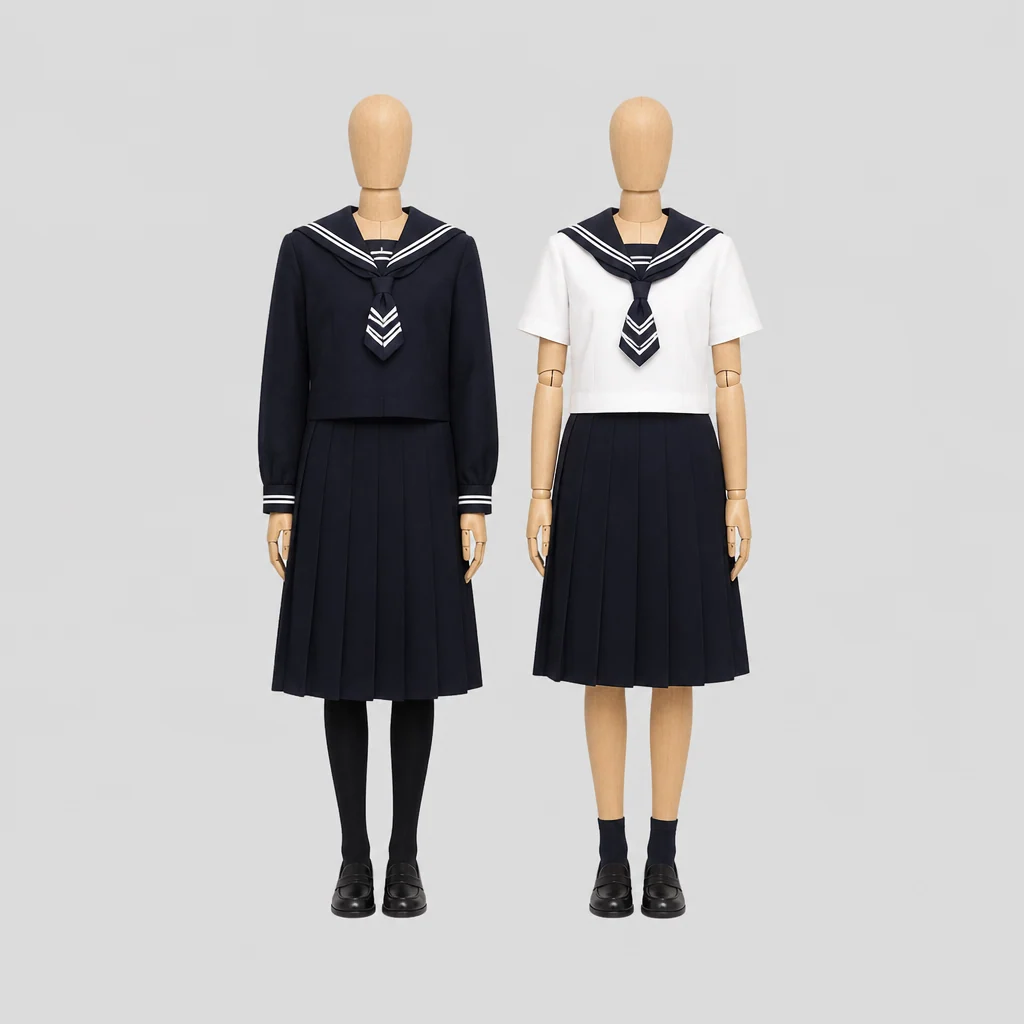 八代白百合学園高校の制服のイメージ
